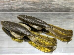 Black Label Custom Soft Plastics - Black Label Bug 4" - Green Pumpkin 8ct