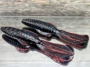 Black Label Custom Soft Plastics - Black Label Bug 4" - Blue Fleck 8ct