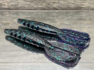 Black Label Custom Soft Plastics - CP Craw 3.75" - Junebug 8ct