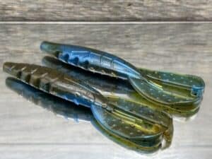 Black Label Custom Soft Plastics - CP Craw 3.75" - Twisted Green Pumpkin Blue 8ct