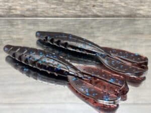 Black Label Custom Soft Plastics - CP Craw 3.75" - Blue Fleck 8ct