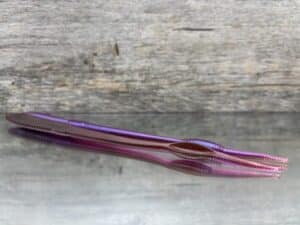 Black Label Custom Soft Plastics - Hollow Point Finesse 5.7" - Margarita Red Flake 16ct