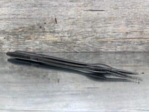 Black Label Custom Soft Plastics - Hollow Point 7" - Straight Black 16ct