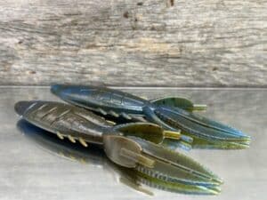 Black Label Custom Soft Plastics - Shank 4.25" - Twisted Green Pumpkin Blue 8ct