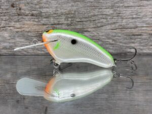 Black Label Balsa - Hickster MR- Balsa Crankbait - Lime Shad color