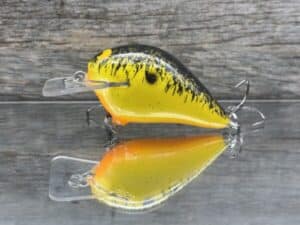 Black Label Balsa - Wreck - Balsa Squarebill - Yellow Splatterback Color - Zoom WEC E-1