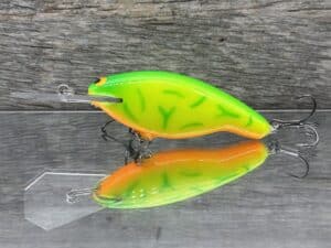 Black Label Balsa - Tapout - Custom Balsa Crankbait - Lime Coach Dog color