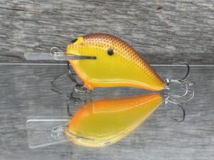 Black Label Balsa - Stump Knocker - Custom Balsa Squarebill - Hot Mustard color