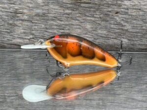 Black Label Balsa - Little Cliffie - Custom Balsa Crankbait - Fall Craw color