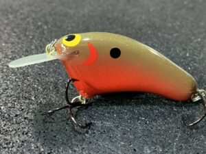 John Hott Lures - Hott Hicky - Custom Balsa Crankbait - Red River Craw Color