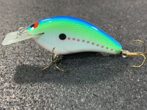 Tim Earick's Buck Creek Lures - Dinky Donker SB - Custom Balsa Squarebill - Citrus Shad Color